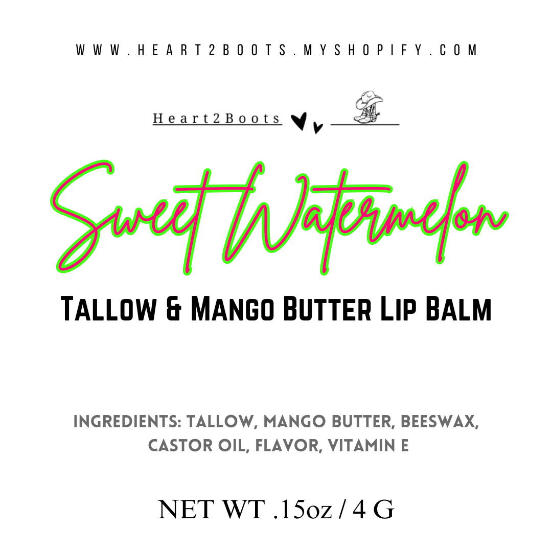 Tallow & Mango Butter Lip Balms