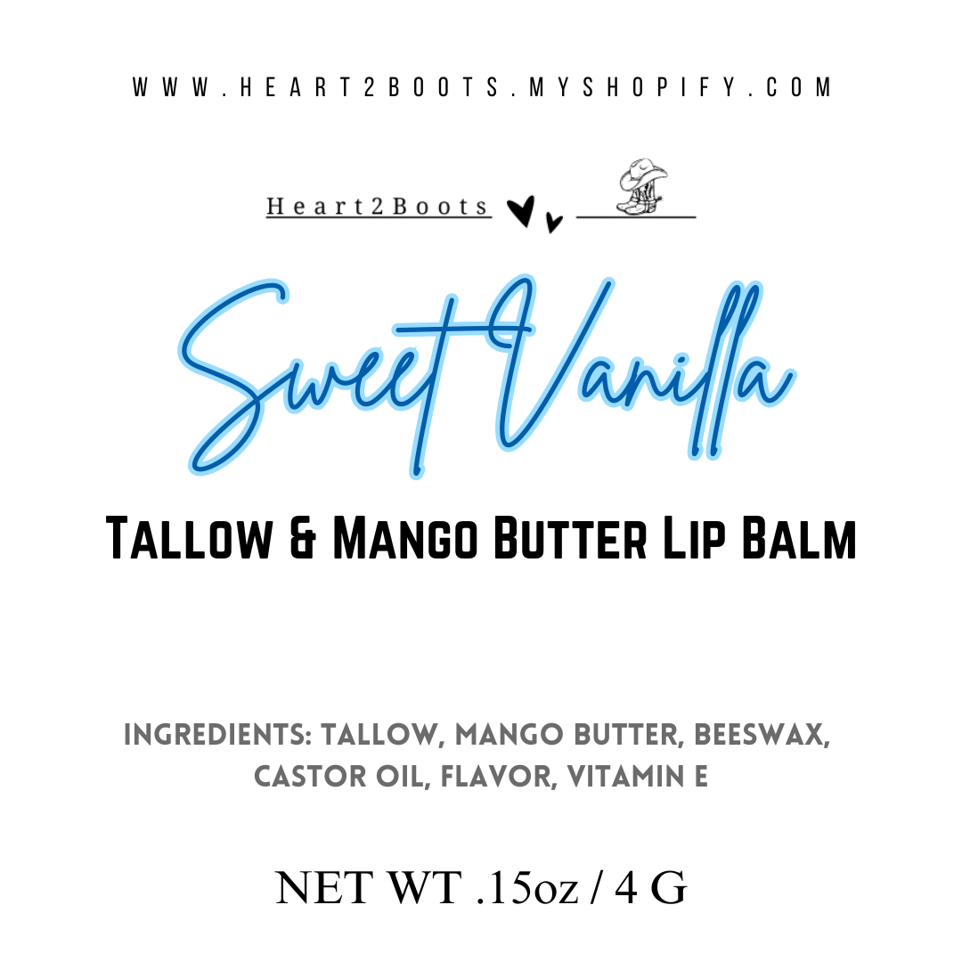 Tallow & Mango Butter Lip Balms