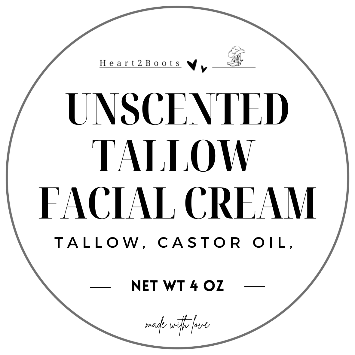 Unscented Tallow Facial Cream
